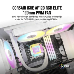 Corsair iCUE AF120 RGB ELITE 120 mm PWM Fan - White