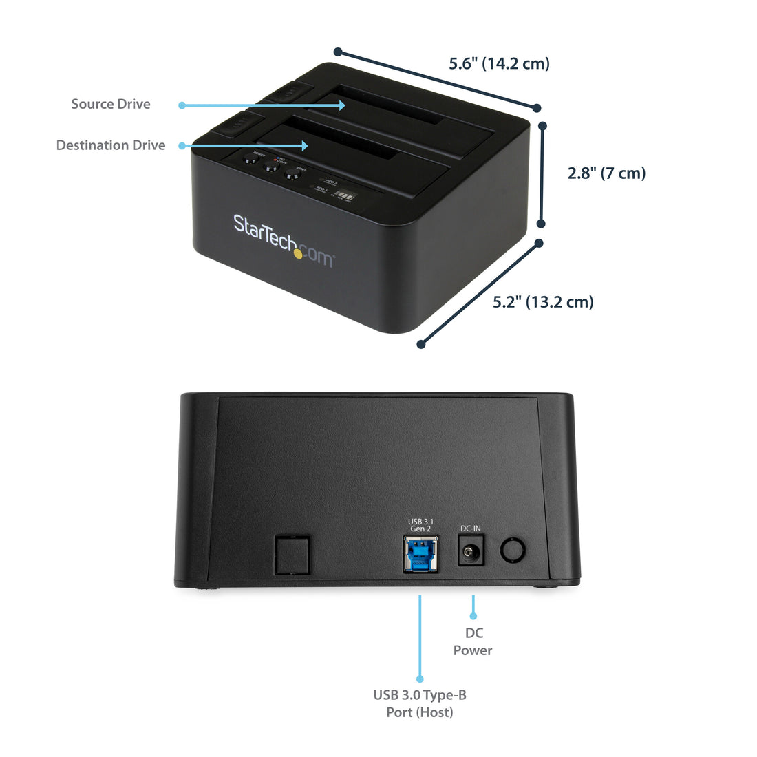 StarTech.com Standalone Hard Drive Duplicator, Dual Bay HDD/SSD Cloner/Copier, USB 3.1 (10Gbps) to SATA III - image 10