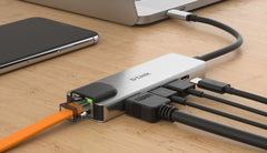 D-Link DUB-M520 laptop dock/port replicator Wired Thunderbolt 3 Aluminium