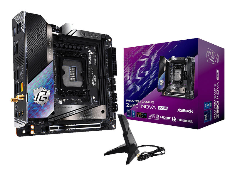 Asrock Phantom Gaming Z890I Nova WiFi Intel Z890 LGA 1851 (Socket V1) mini ITX