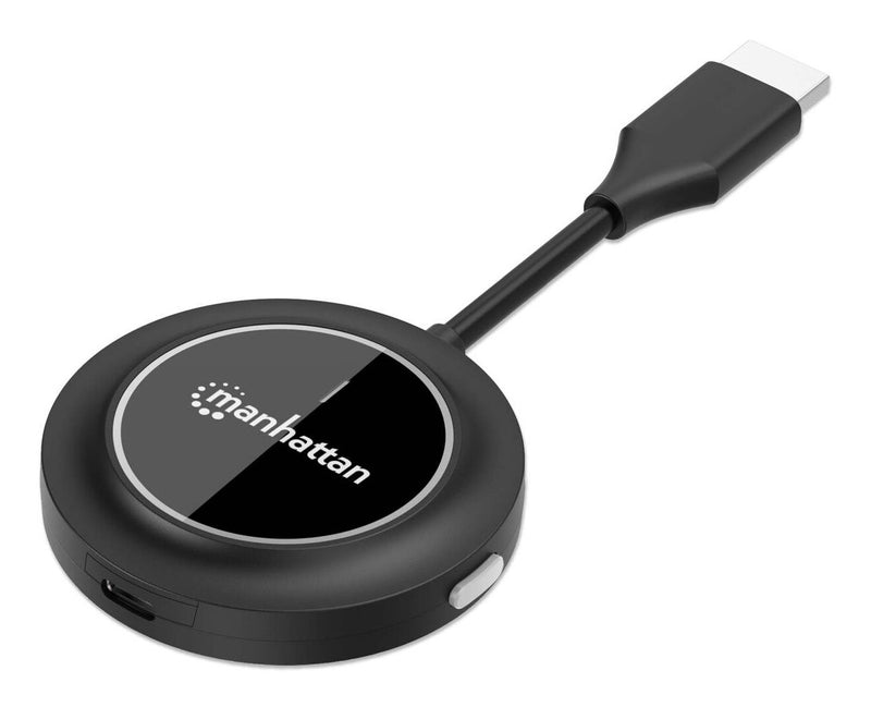 Manhattan 1080p Wireless HDMI Display Adapter with HDMI Transmitter, Dongle Wirelessly Displays a Video Signal from an HDMI Device on an HDMI TV or Projector, Requires Receiver from #208420 Wireless HDMI Presentation Kit, Black