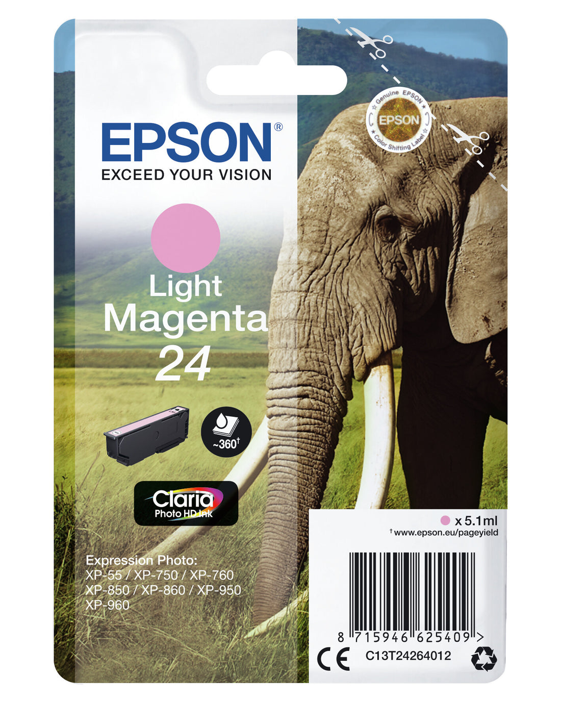 Epson Elephant 24 Claria Photo HD Single Light Magenta Ink - image 9
