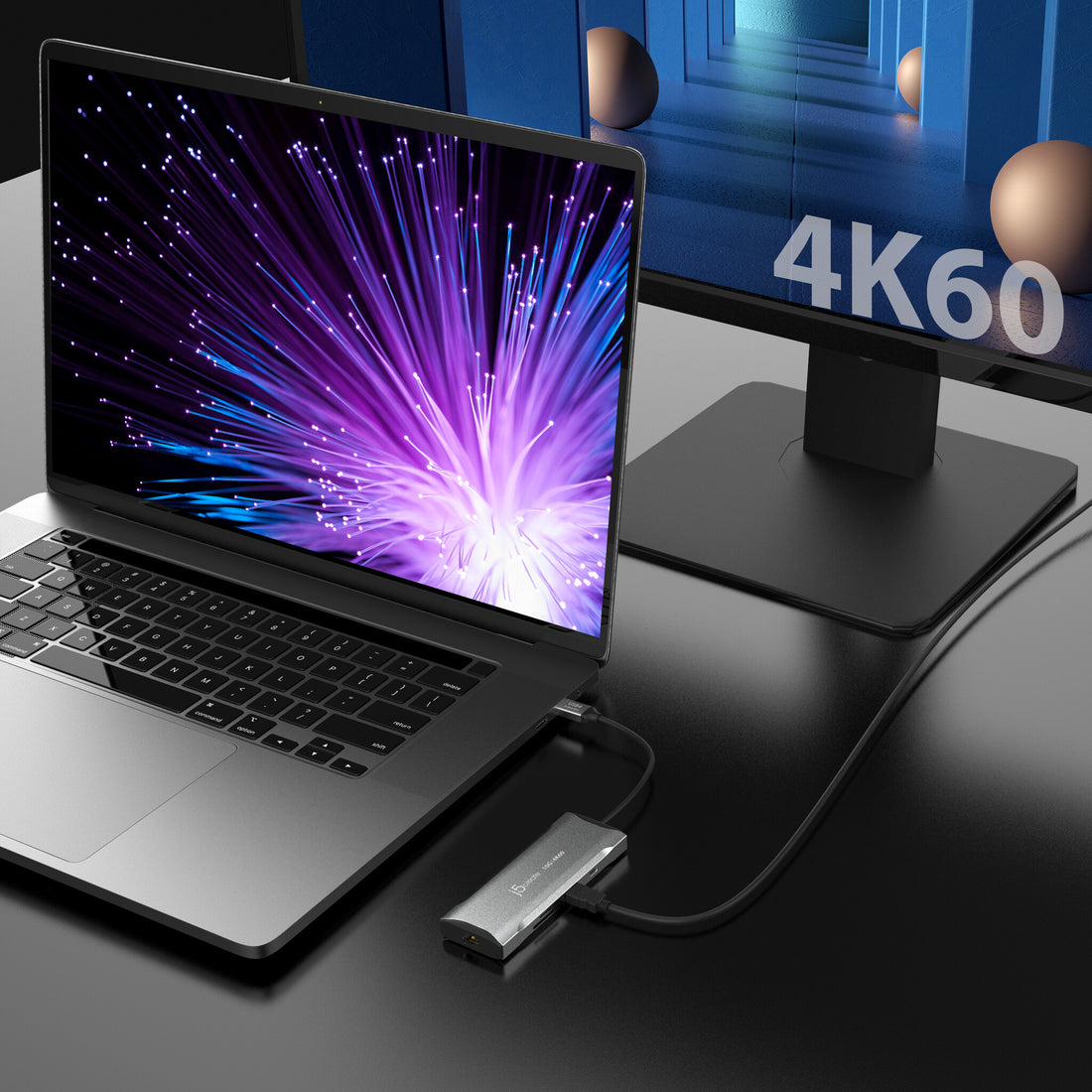 j5create JCD393 4K60 Elite USB-C 10Gbps Mini Dock, Space Grey - image 11