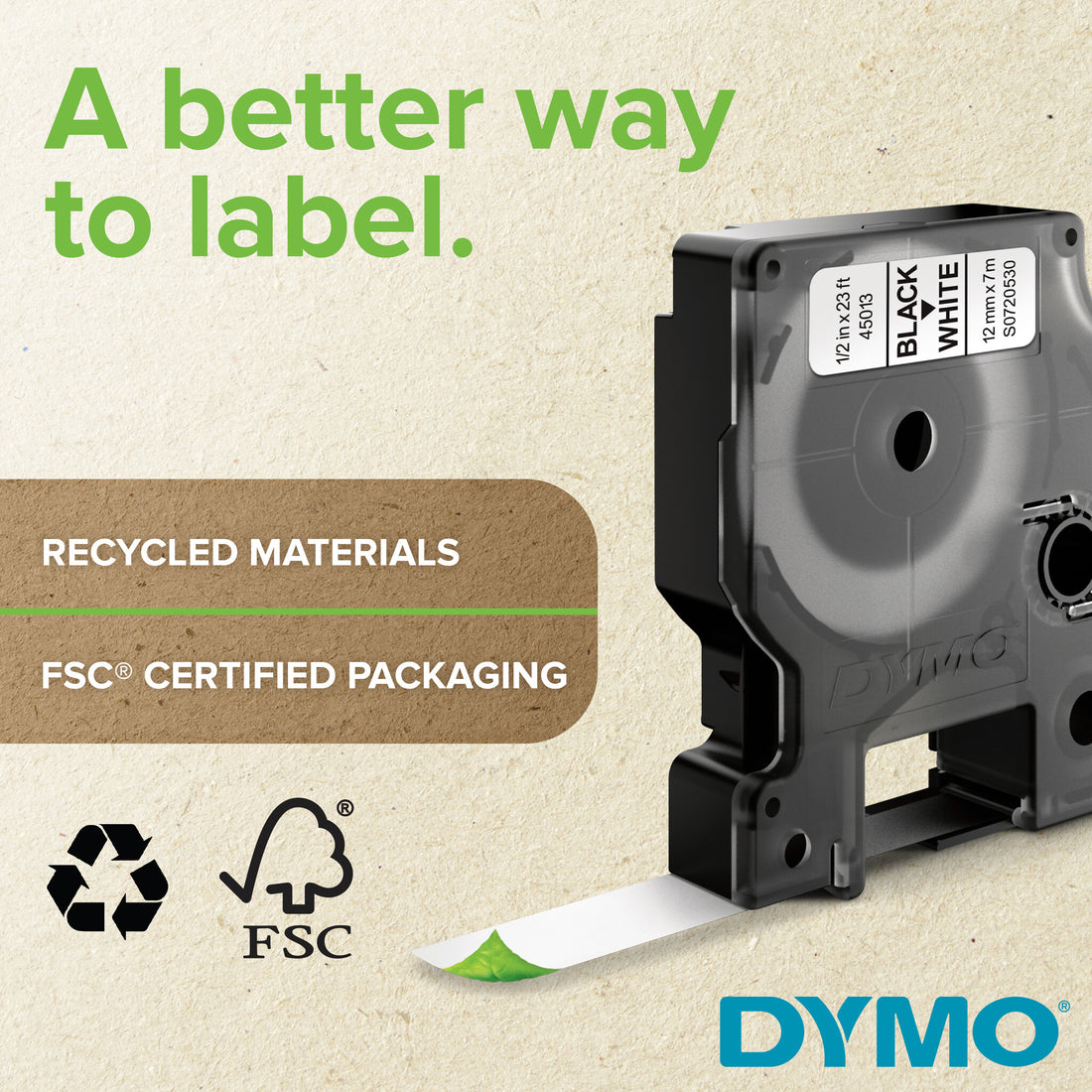DYMO Authentic D1 Labels | Black Print on Clear Tape | 9 mm x 7 m | Self-Adhesive Labels for LabelManager - image 3