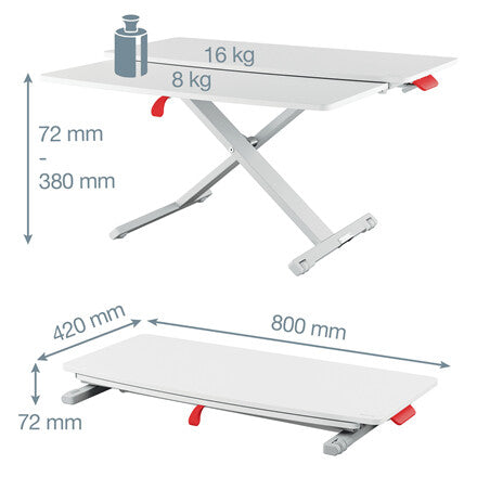 Leitz Ergo Cosy Standing Desk Converter with sliding tray - image 9