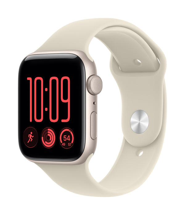 Apple Watch SE (3nd generation) SE 3 GPS 44mm Starlight Aluminium Case with Sand Sport Band - M/L