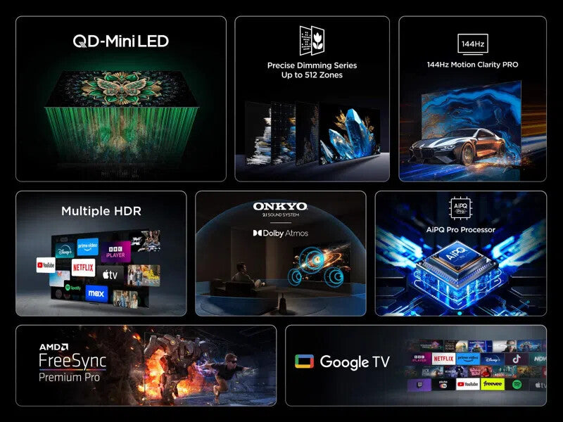 TCL C6K 65" Premium QD-Mini LED 144Hz 4K HDR Smart Google TV - image 4