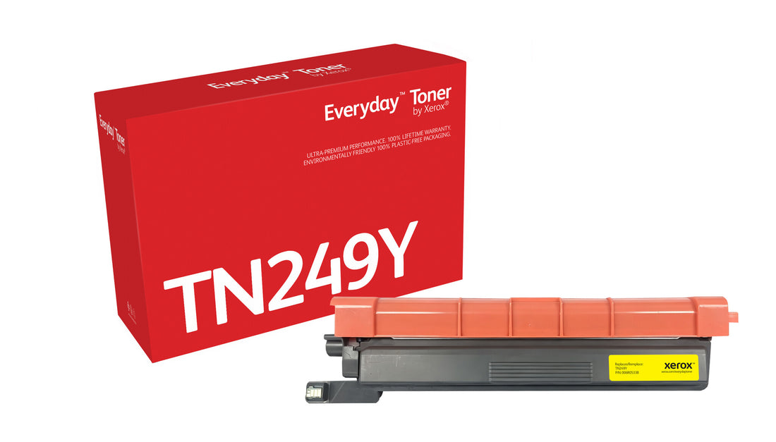 Everyday Yellow Toner by Xerox compatible with Brother TN-249Y, High capacity