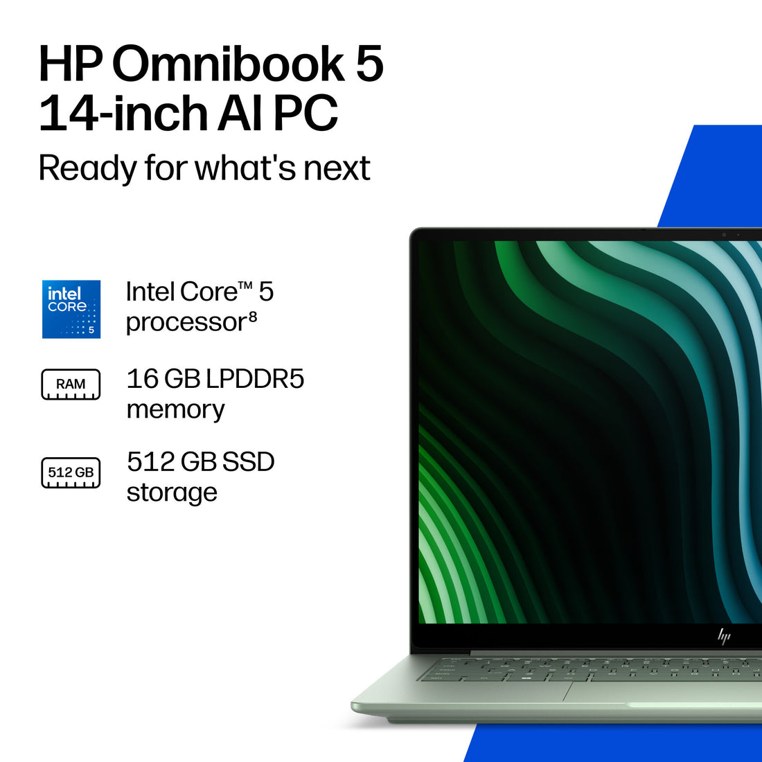 HP 14-mh0041nax 14" Laptop (E7PE2EA) - Intel Core 5 320, 16GB RAM, 512GB SSD, Windows 11 Home, Yellow