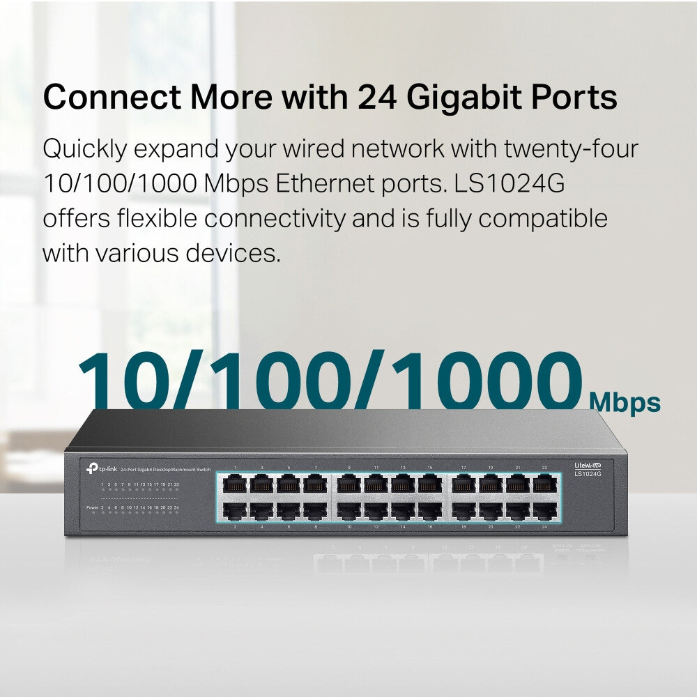 TP-Link LS1024G network switch Unmanaged Gigabit Ethernet (10/100/1000) Black - image 7