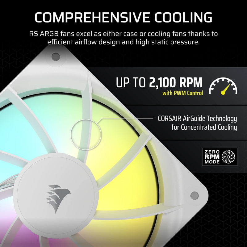 Corsair RS120 ARGB Computer case Fan 12 cm White 1 pc(s)