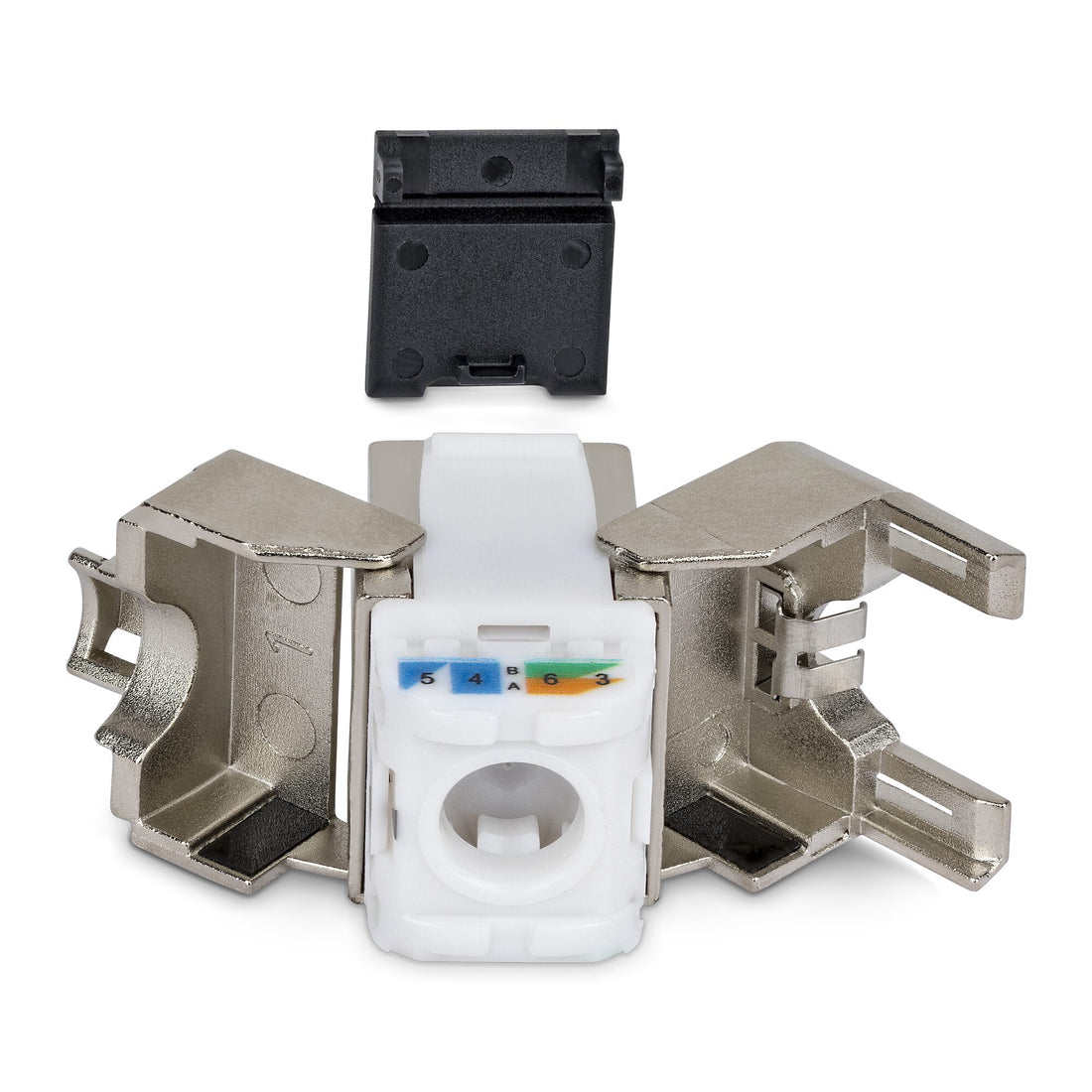 StarTech.com Shielded Cat6a Keystone Jack, 10-Pack RJ45 Ethernet Keystone Jacks, STP Cat6a Wall Jack - image 2