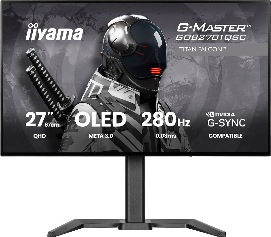 iiyama G-MASTER GOB2701QSC-B1 computer monitor 27" 2560 x 1440 pixels 2K Ultra HD OLED Black