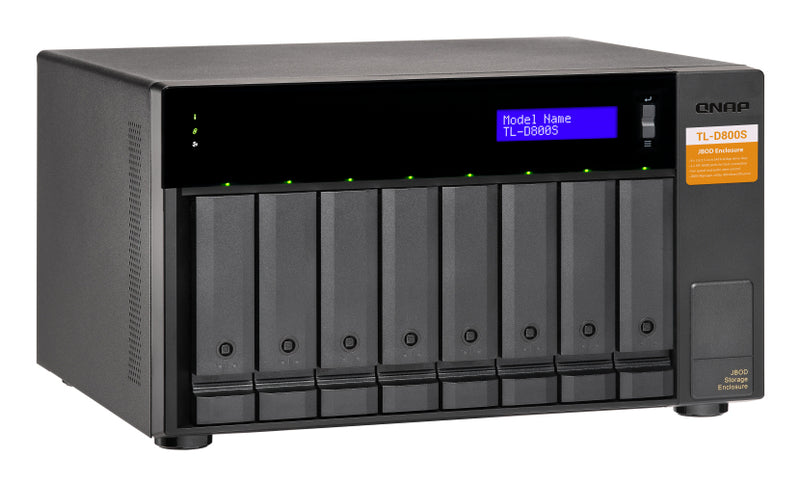 QNAP TL-D800S HDD/SSD enclosure Black, Grey 2.5/3.5"