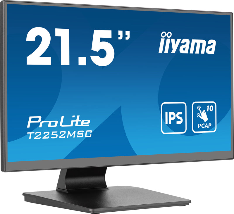iiyama ProLite T2252MSC-B2 computer monitor 54.6 cm (21.5") 1920 x 1080 pixels Full HD LCD Touchscreen Black