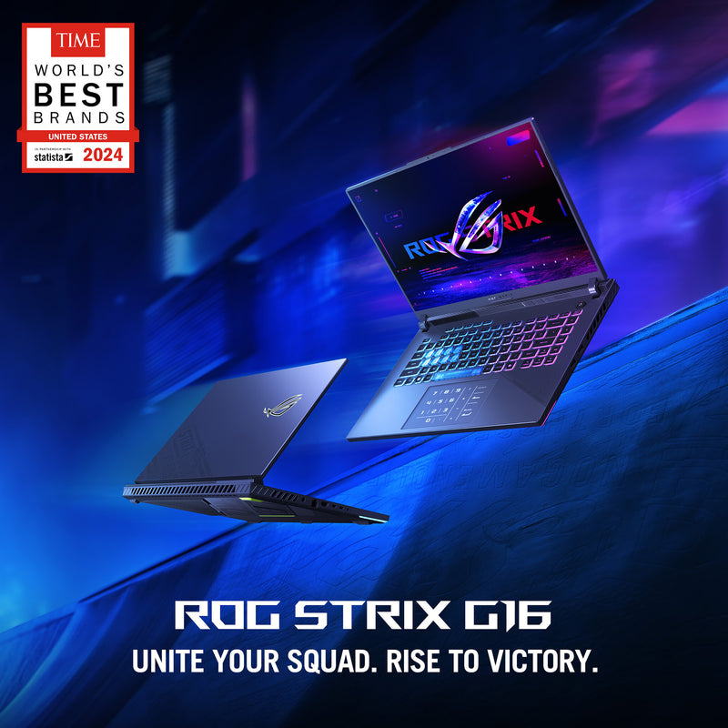ASUS ROG Strix G16 G614PM-RV007W AMD Ryzen™ 9 8940HX Laptop 40.6 cm (16") WUXGA 16 GB DDR5-SDRAM 1 TB SSD NVIDIA GeForce RTX 5060 Wi-Fi 6E (802.11ax) Windows 11 Home Black, Grey