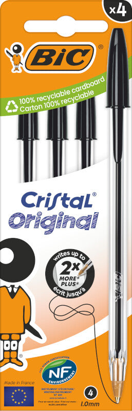 BIC 516335 ballpoint pen Black Stick ballpoint pen Medium 4 pc(s)