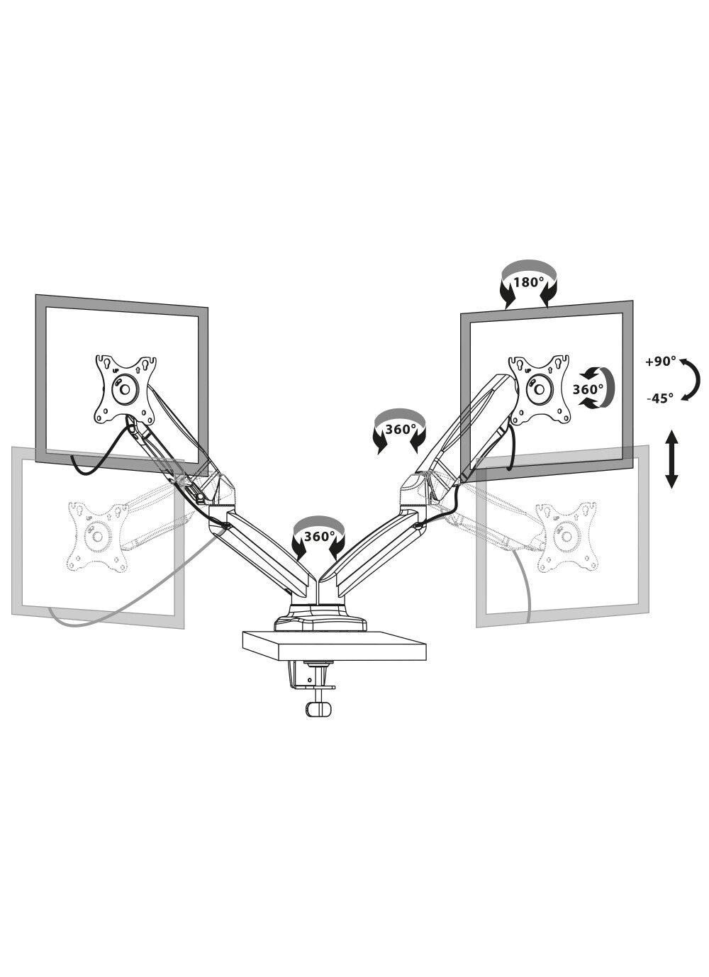 Port Designs 901105 monitor mount / stand 32" Black - image 4