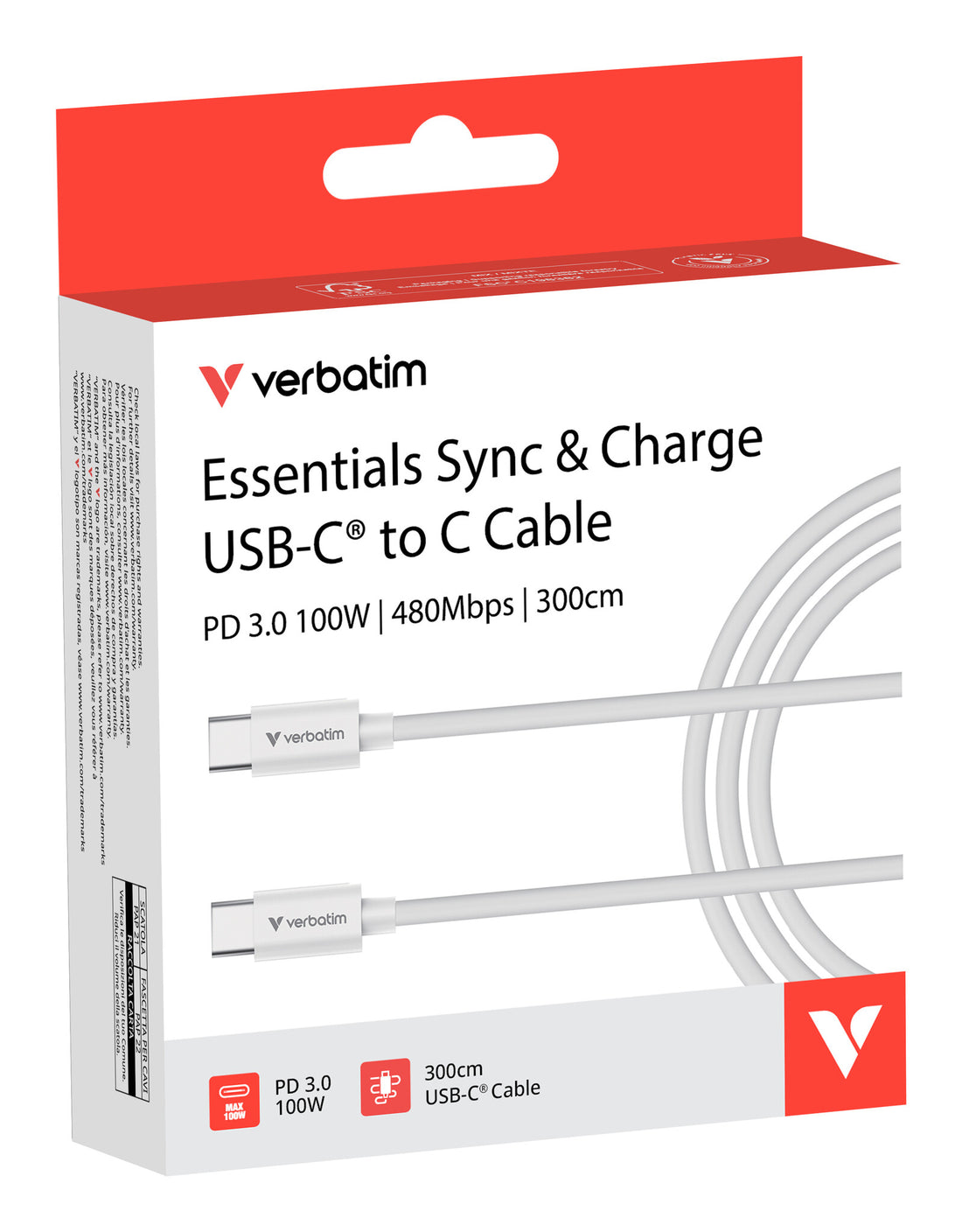 Verbatim Essentials Sync & Charge 3m USB-C to C Cable - image 4
