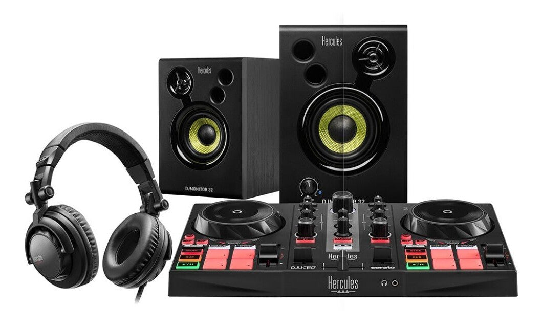 Hercules DJLearning Kit MK2 Digital Vinyl System (DVS) scratcher 2 channels Black