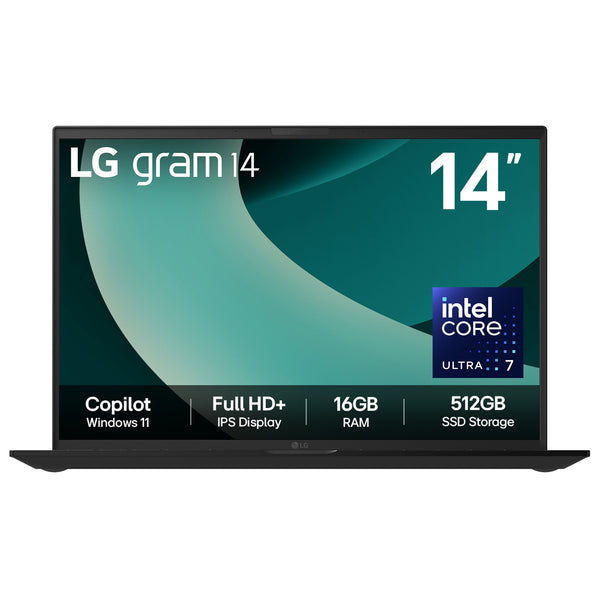 LG Gram Hybrid 14" Laptop (14Z90T-G.AA75A1) - Intel Core Ultra 7 255H, 16GB RAM, 512GB SSD, Windows 11 Home