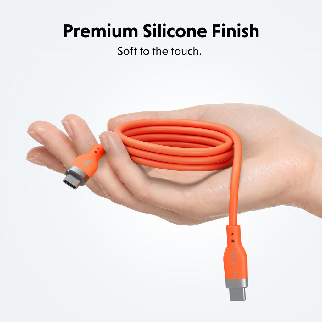 Targus HyperJuice Flex USB cable USB 2.0 1.5 m USB C 0.48 Gbit/s 60 W Orange - image 5