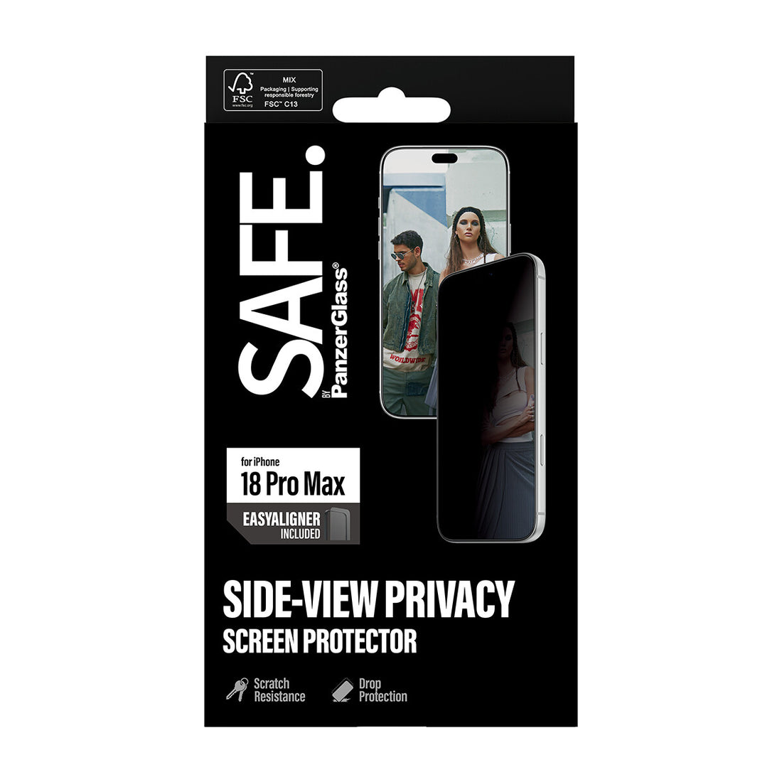 PanzerGlass SAFE. by Privacy Screen Protector iPhone 18 Pro Max | Ultra-Wide Fit m. EasyAligner - image 2