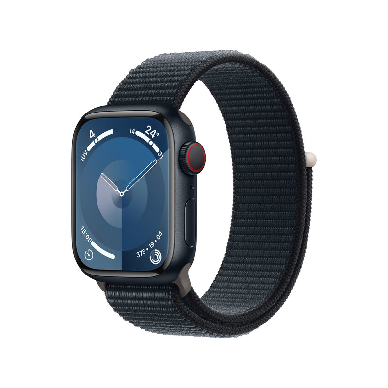 Apple Watch Series 9 GPS + Cellular 41mm Midnight Aluminium Case w/ Midnight Sport Loop
