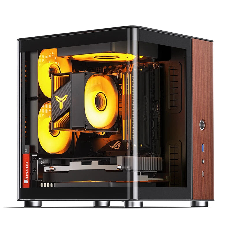 Jonsbo TK-0 BLACK computer case Black, Wood - image 6