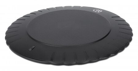 Manhattan Smartphone Wireless Charging Pad, 5W charging, QI certified, Black, Micro-USB to USB-A cable included, Micro-USB input into pad, USB-A wall charger/input required (not included), Cable 0.5m, Three Year Warranty