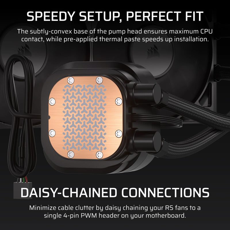 Corsair Nautilus 240 RS LCD Processor All-in-one liquid cooler 12 cm Black 1 pc(s)