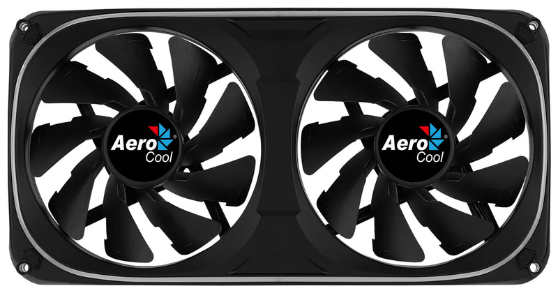 Aerocool ASTRO24 Dual Fan PC 12cm ARGB LED Antivibration Support Black