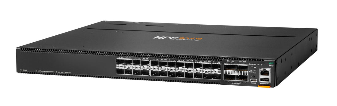 HPE Aruba Networking CX 8100 24p SFP+ 25G 4p QSFP28 100G Back-to-Front 3xFan 2xAC Bundle - image 2