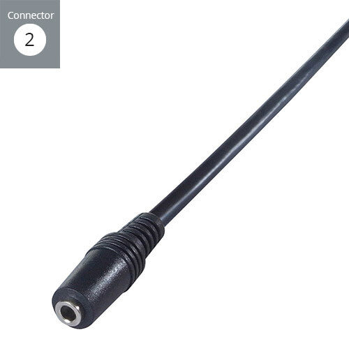 connektgear 0.4m AV Snap-In 3.5mm Module 25 x 50mm - Socket to Socket - White