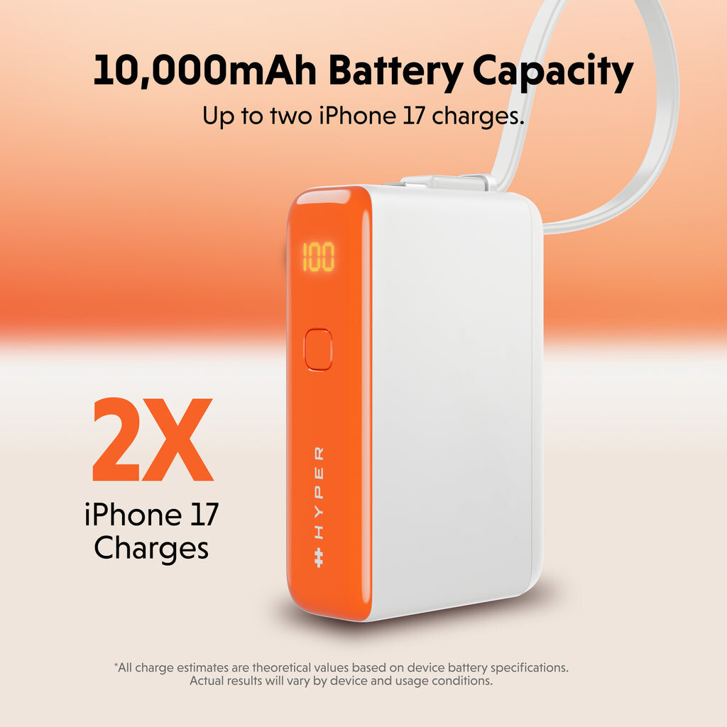 Targus HyperJuice Flex 10K 30W 5000 mAh White, Orange - image 4
