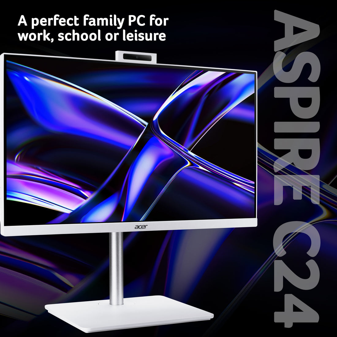 Acer Aspire C24-A - Intel Core 5 8GB 1TB SSD 23.8" Full HD Windows 11 Home White All-in-One Desktop - image 2