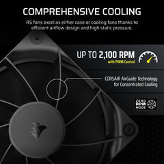 Corsair RS120 Computer case Fan 12 cm Black 3 pc(s)