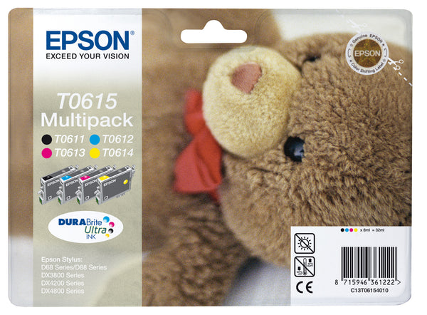 Epson Teddybear Multipack 4-colours T0615 DURABrite Ultra Ink