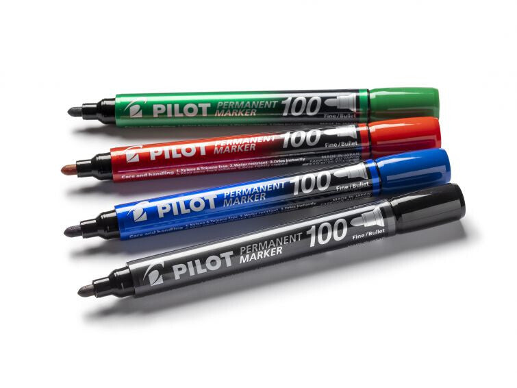 Pilot 100 permanent marker Bullet tip Black 20 - image 5