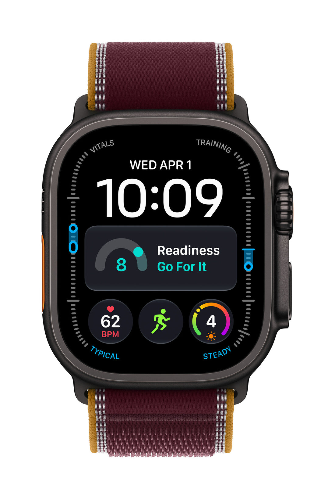 Apple Watch Ultra 4 GPS + Cellular 49mm Black Titanium Case with Burgundy Trail Loop - M/L - image 2
