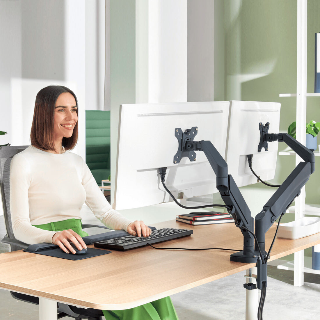Leitz Ergo Space Saving Dual Monitor Arm - image 2