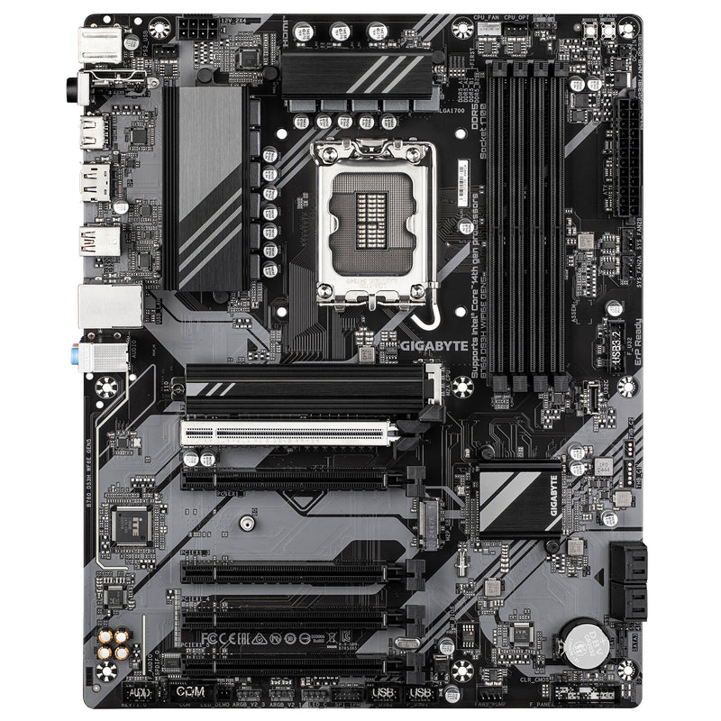 GIGABYTE B760 DS3H WIFI6E GEN5 Motherboard - Supports Intel Core 14th Gen CPUs, 8+2+1 Phases Digital VRM, up to 5600MHz DDR5, 2xPCIe 4.0 M.2, Wi-Fi 6E, 1GbE LAN, USB 3.2 Gen 2x2