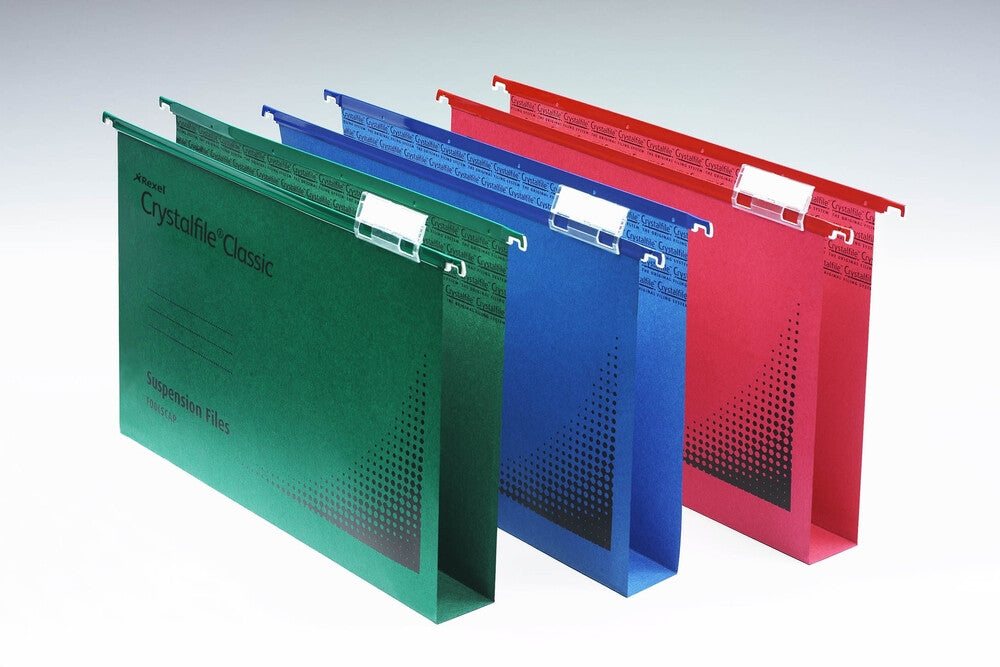 Rexel Crystalfile Classic A4 Suspension File 30mm Green (50) - image 2