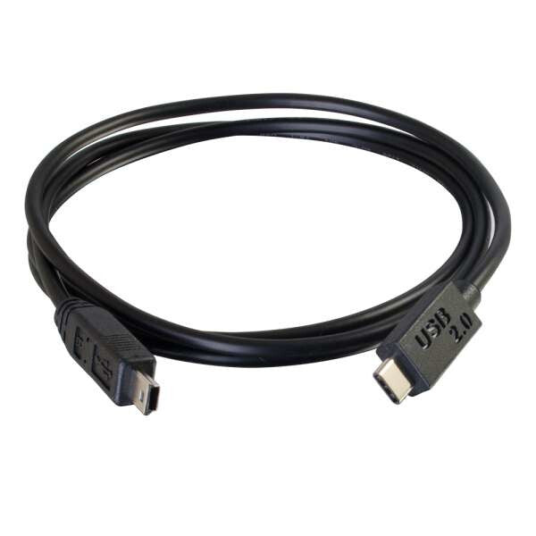 C2G 1m USB 2.0 USB Type C to USB Mini B Cable M/M - USB C Cable Black - image 3
