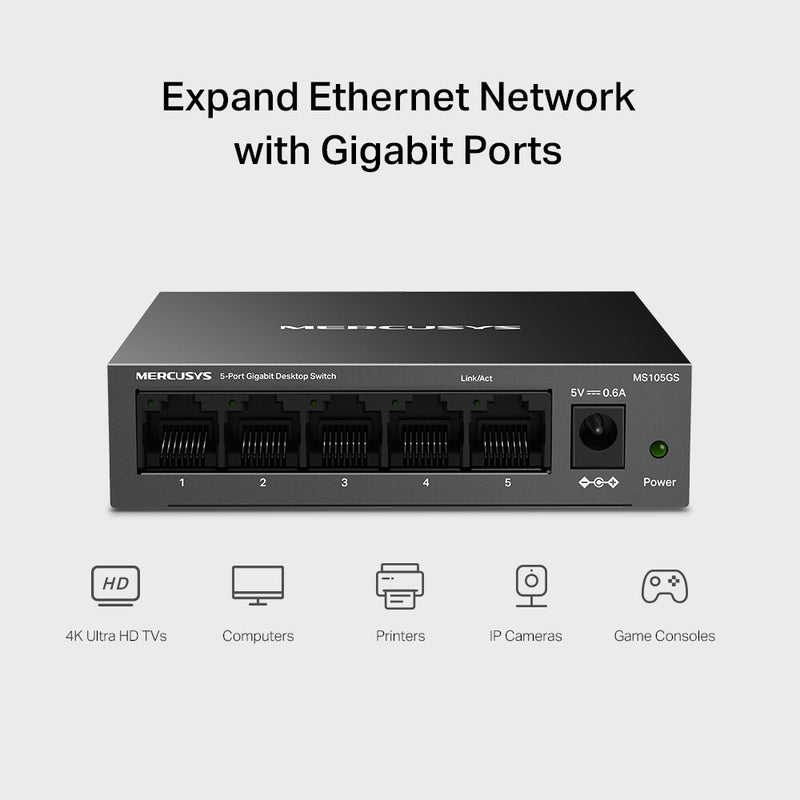 Mercusys 5-Port Gigabit Desktop Switch
