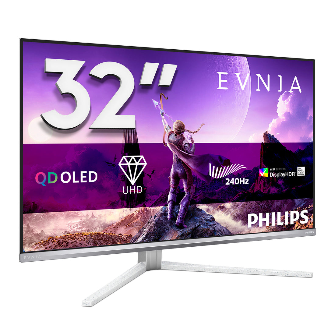 Philips Evnia 8000 32M2N8900P/00 computer monitor 31.5" 3840 x 2160 pixels 4K Ultra HD QD-OLED White - image 3