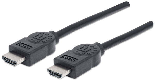 Manhattan HDMI 4K@30Hz Cable, 1.8m, Suitable for ALL 1080p/HD and Majority of 4K Uses (Check Your System 4K Specification to Be Sure), Black, High Speed, Lifetime Warranty, Equivalent to HDMM6