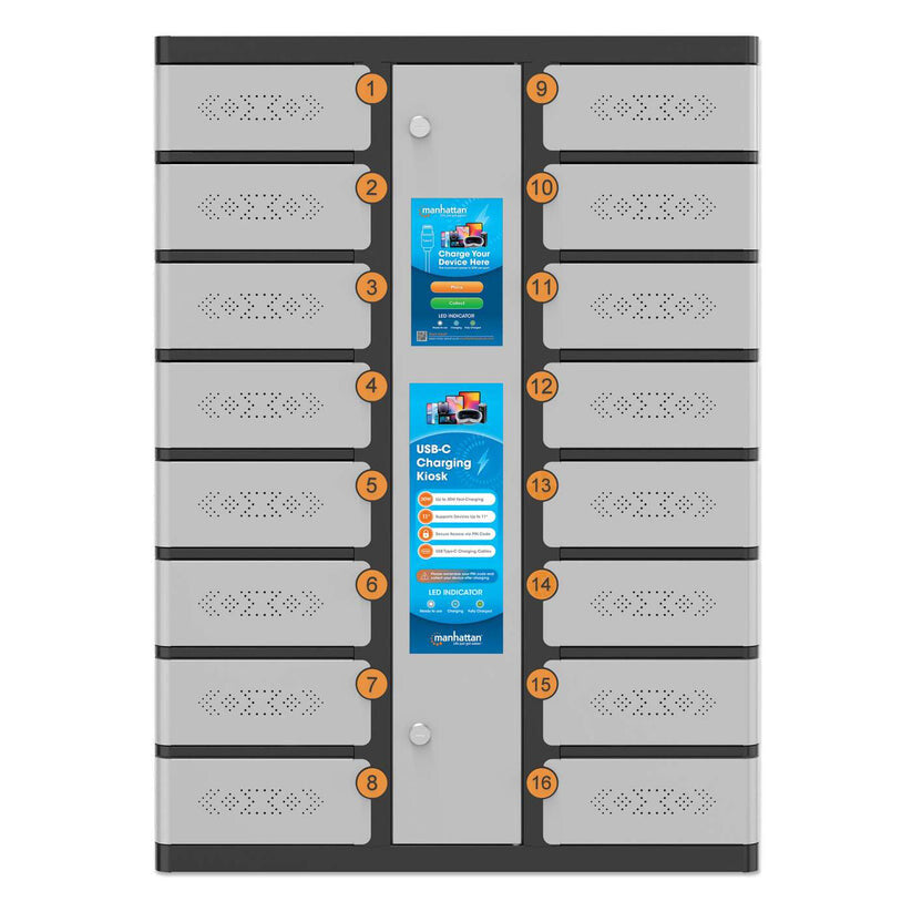 Manhattan Kiosk iPad 11"/Phone Charging Cabinet USB-C 30W 16-bay (individual compartment - PIN locked) - image 5
