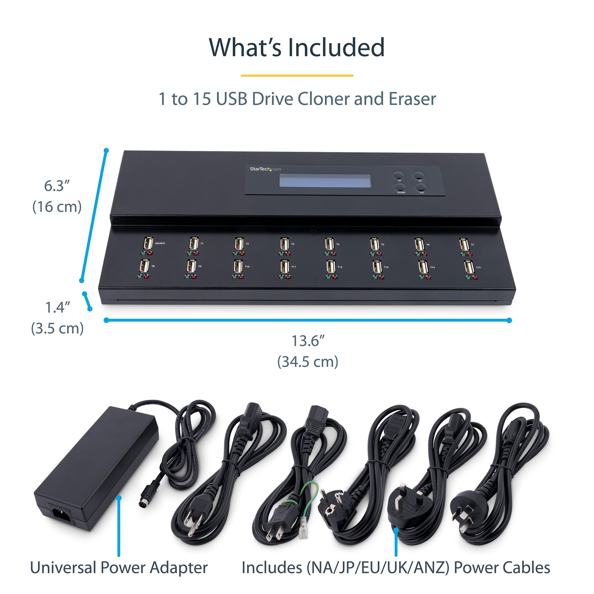 Multi Usb Copy StarTech.com Standalone 1 to 15 USB Thumb Drive Duplicator and Eraser ...