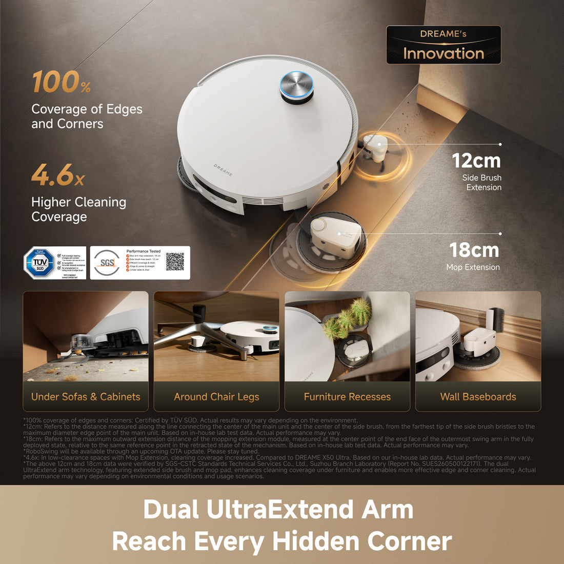 Dreame X60 Pro Ultra Complete smart robot vacuum & mop - white - image 5